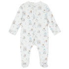 Baby Boys White & Blue Carousel Babygrow Set, 1, hi-res